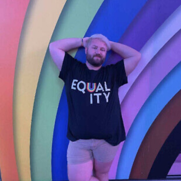 NWT 2/$10! PRIDE EQUALITY BLACK T-SHIRT LGBTQIA RAINBOW ADULT UNISEX - Picture 3 of 12